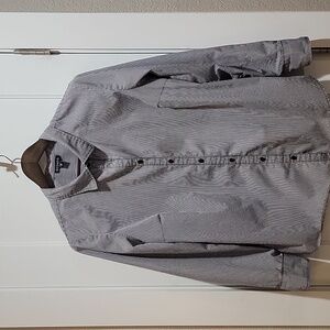 Black and White Check Pattern Button up Long Sleeve Blouse George sz 20 XXL